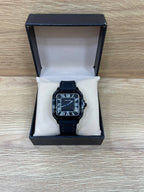 CARTIER SANTOS BLACK SILICON BOITE SIMPLE