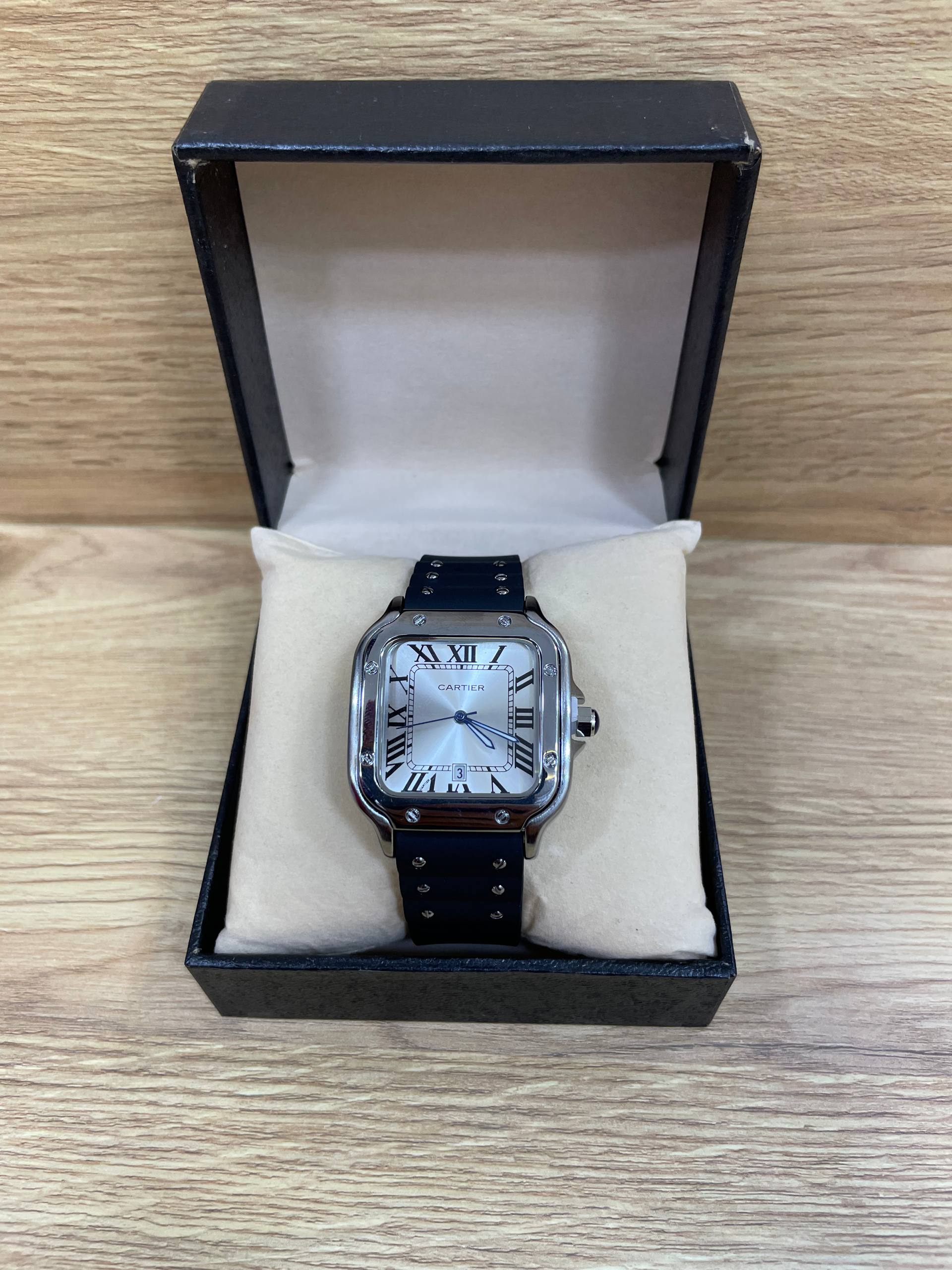 CARTIER SANTOS SILICON BOITE SIMPLE