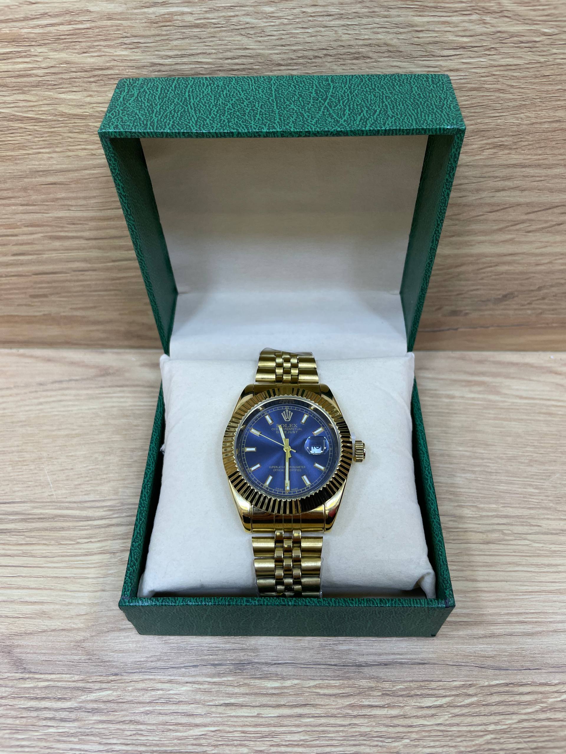 ROLEX DATE JUST GOLD BOITE SIMPLE