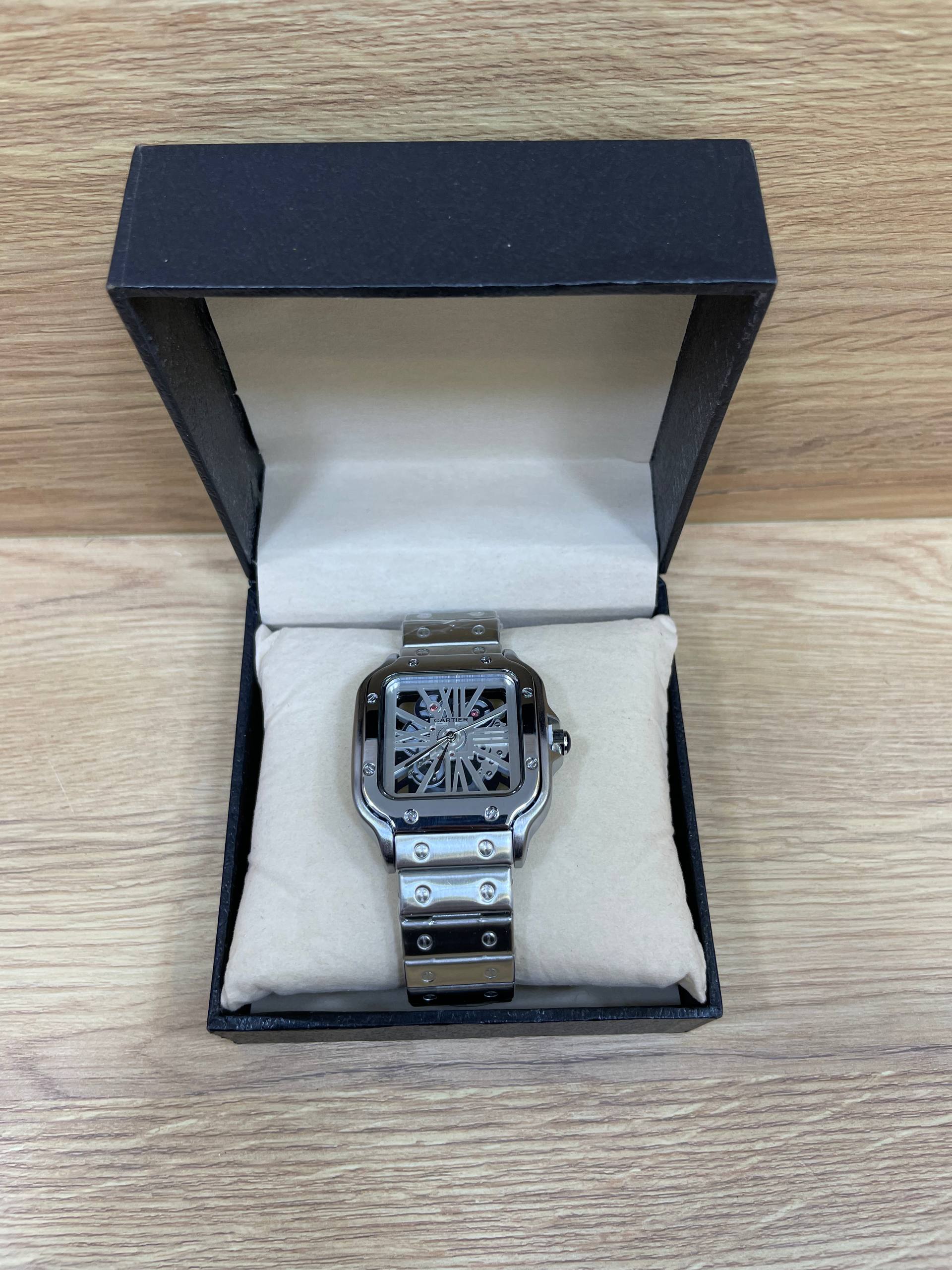 CARTIER SANTOS TRANSPARENT BOITE SIMPLE